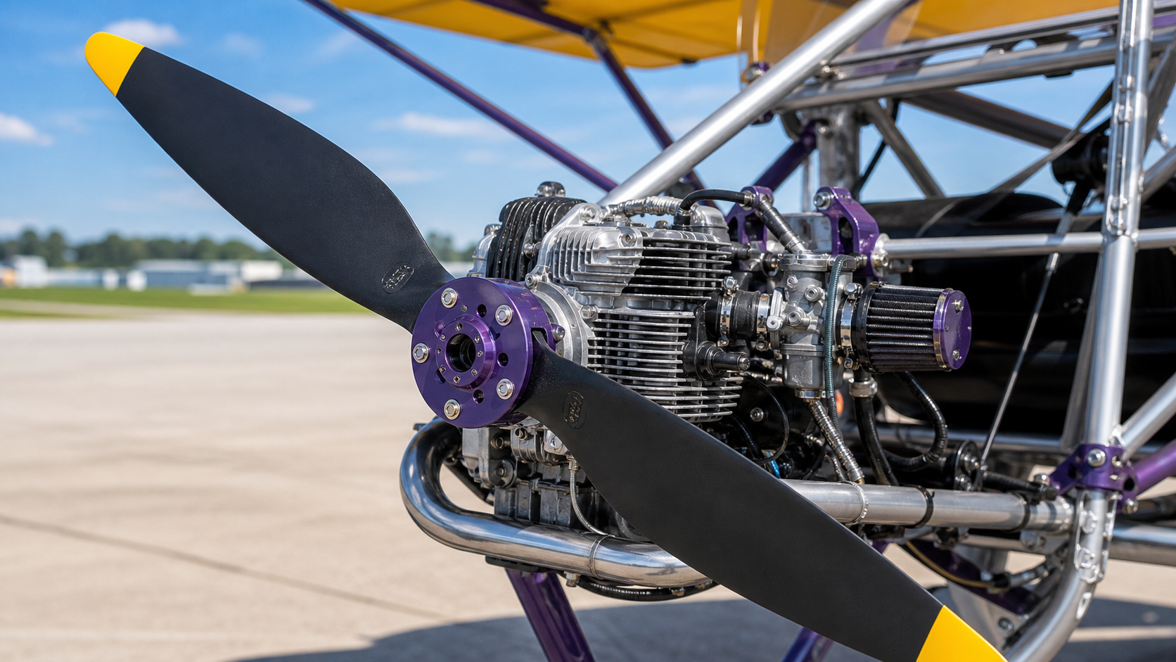 TrailStar S7 engine and propeller detail